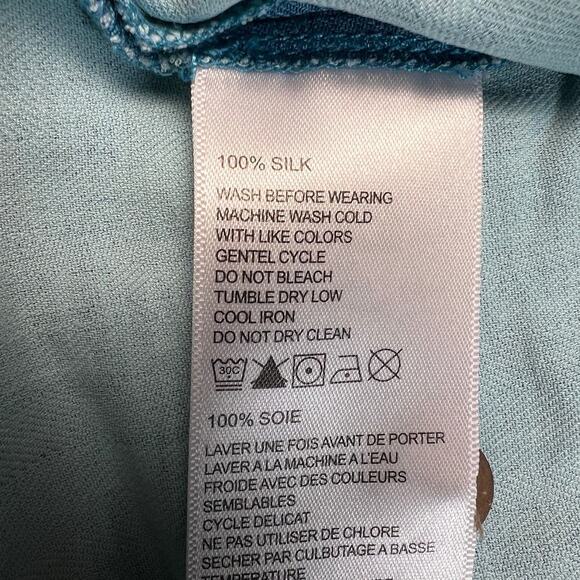 Tommy Bahama Silk Kamari Border Classic Fit Camp Shirt Blue Size XL - Picture 6 of 11